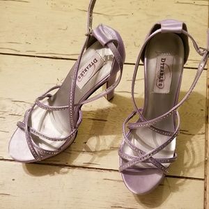 Crystal strappy heels